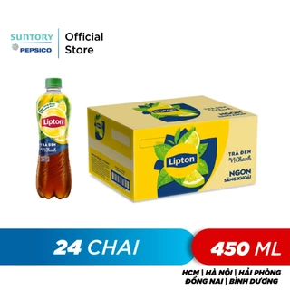 Thùng 24 Chai Lipton Trà Đen Vị Chanh (450ml/chai)