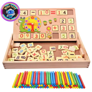 Kids Toys - Trò chơi trẻ em toán học bằng gỗ giúp các bé nhận diện mặt số và chữ cái