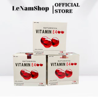 Combo 3 Hộp viên uống đẹp da Vitamin E400 E Đỏ 4000mcg, Aloe vera 500mg - Hộp 100 viên