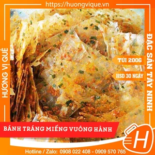 Bánh Tráng Miếng Vuông Hành - Túi 200g - Đặc Sản Tây Ninh