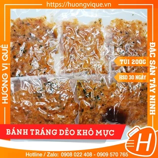 Bánh Tráng Dẻo Khô Mực Tây Ninh - Túi 200g - Đặc Sản Tây Ninh