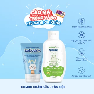 Combo kem chàm sữa 30gr và Nước tắm thảo dược Kutieskin 200ml - KKC01, STK01