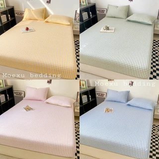 Set Ga Gối Cotton Đũi Kẻ Hàn Quốc Vải Đũi Mềm Mịn Thoáng Mát Đủ Kích Thước