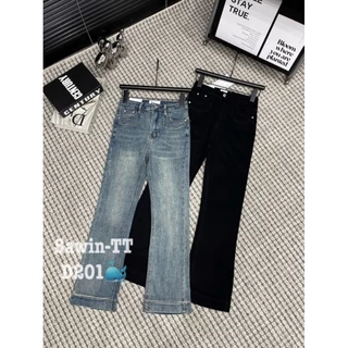 Quần jeans loe nấm gấu bản to hàng QCL1