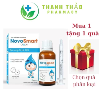 Omega 3, DHA, EPA cho bé Novocare NovoSmart drops sáng mắt, thông minh, nguyên liệu NK từ Na Uy 20ml