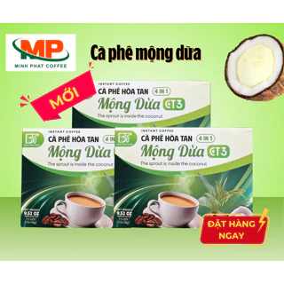 [Cà phê Minh Phát] - Cà phê mộng dừa hòa tan 4in1 hộp lớn