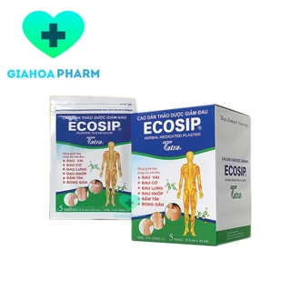 Cao dán nóng thảo dược Ecosip Plaster Sheng Chun Tatra giúp giảm đau vai, đau cơ, lưng, khớp, giảm bầm tím, bong gân