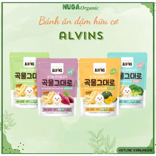 Bánh gạo lứt ăn dặm hữu cơ cho bé - Alvins - 25g