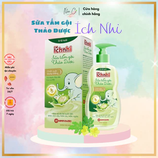 Sữa tắm gội thảo dược Ích Nhi cho bé chai 200ml phòng cảm lạnh, ngừa rôm sẩy, mẩn ngứa, dưỡng da mềm mịn