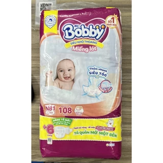 Miếng lót Bobby size Newborn 1 108 miếng (dưới 5kg)