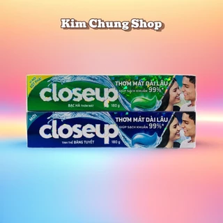 [Mới] Kem Đánh Răng Close Up Bạc hà, Tinh thể băng tuyết 180g