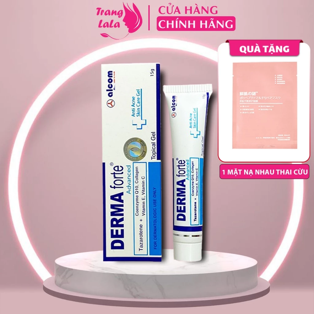 Derma Forte Gel 15g Cao Cấp Giúp Giảm Mụn Trứng Cá, Mụn Ẩn,Mụn Đầu Đen và Giảm Thâm Hiệu Quả