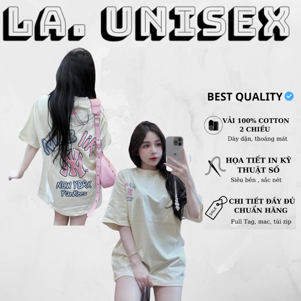 [FREE SHIP] Áo Thun Nam Nữ MLB In Siêu Nét Vải Cotton Cao Cấp 260gsm Form Rộng Tay Lỡ Nhiều Màu trẻ trung , năng động