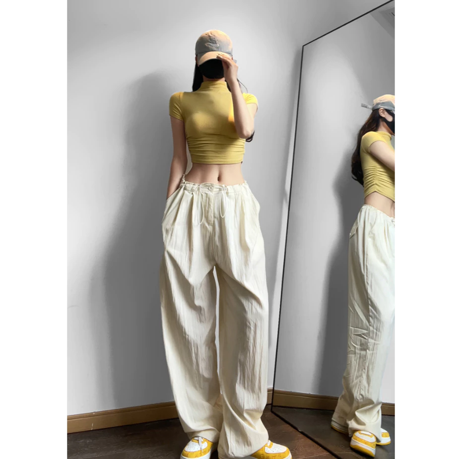 [𝑿𝑨̉ 𝑳𝑶̂̃] Quần Ống Rộng Nữ Vải Gió Nhăn Mát Loại Đẹp Siêu Hót Nhiều Màu, Cạp Cao Lên From Xinh Q003