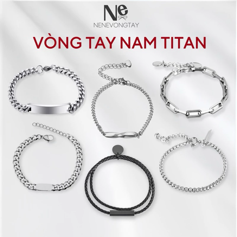 [Có sẳn] BST mẫu lắc tay dành cho Nam - chất liệu thép mạ titan không gỉ - phụ kiện nam 2024