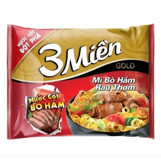 thùng 30gói mì 3 Miền Gold các loại, mì gói, mì tôm, mì ăn liền