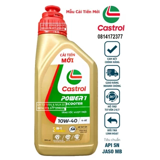 Dầu nhớt tổng hợp xe tay ga Castrol Power-1 Scooter 10w40 800ml (0.8L ) – Shopnhottot