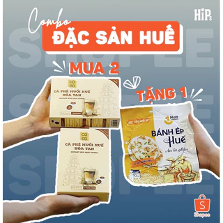 CÀ PHÊ MUỐI HUẾ HÒA TAN - Mua 2 hộp CF tặng 1 bánh ép Huế