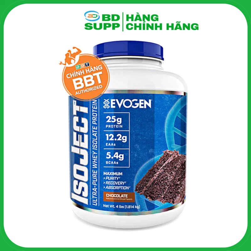 [Hàng BBT] Evogen IsoJect Whey Protein (1.8kg 57sv), Sữa Đạm Hỗ Trợ Tăng Cơ Giảm Mỡ, Hấp Thu Nhanh