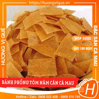 Bánh Phồng Tôm Năm Căn Cà Mau - Hộp 500g - Đặc Sản Cà Mau