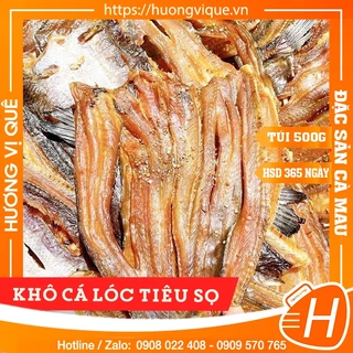 Khô Cá Lóc Tiêu Sọ - Túi Hút Chân Không 500g - Đặc Sản Cà Mau