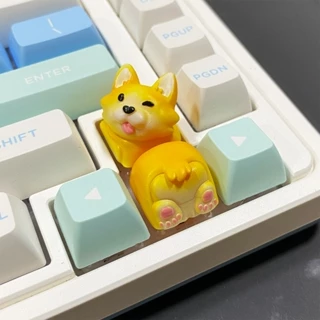 Keycap Corgi - Chó Corgi 2 Nút thẳng hàng - Nút bàn phím dễ thương - Độc Quyền Từ Pepecap
