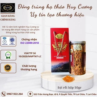 Đông trùng hạ thảo Huy Cương loại 2 sợi rối hộp 50gr