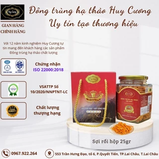 Đông trùng hạ thảo Huy Cương - Loại 2 sợi rối hộp 25 gr