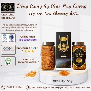 Đông trùng hạ thảo Huy Cương sấy thăng hoa Vip 1 hộp 50g