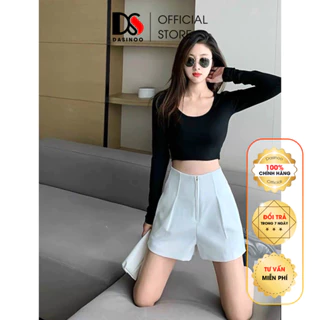 Quần Short Nữ Lưng Cao Khóa Trước Điệu Đà H0044 - TOTOSA