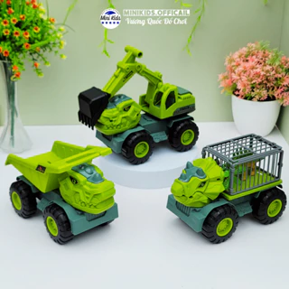 Xe cẩu, xe múc Khủng Long, đồ chơi xe ô tô công trình hình Khủng Long dành cho bé - Đồ chơi MiniKids