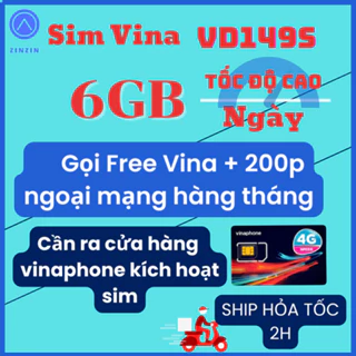 Sim 4G Vinaphone VD149S Trọn Gói 1 Năm Tặng 120GB 1 Tháng