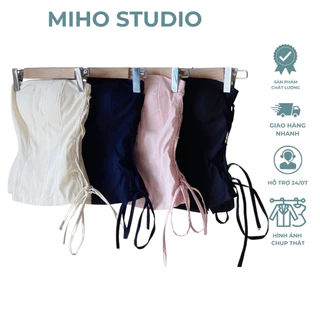 Áo quây có đệm ngực dây buộc dáng body Miho Studio