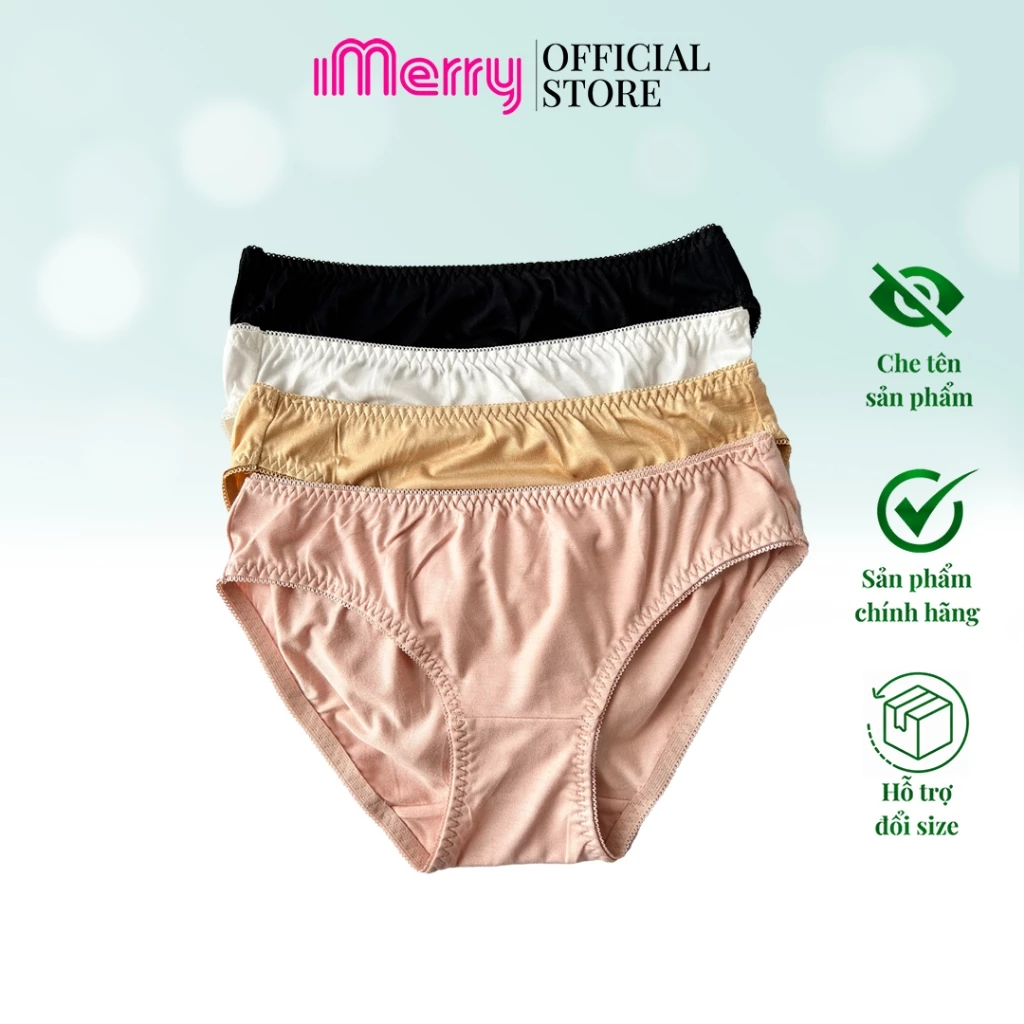 Quần lót cotton nữ iMERRY kiểu dáng bikini thoáng khí, thoải mái VQ095