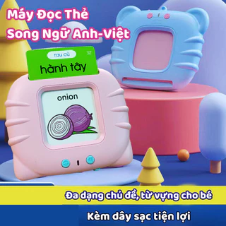 Máy Đọc Thẻ Song Ngữ Anh Việt Tặng Kèm Thẻ Flashcard Thông Minh Và Sạc Giáo Dục Sớm Cho Bé