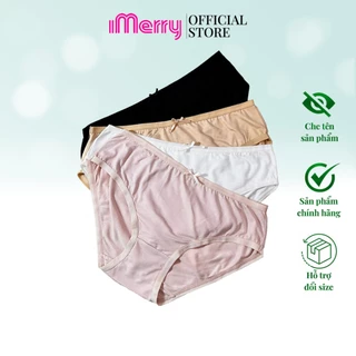 Quần lót Cotton nữ iMERRY kiếu dáng bikini viền thun mỏng nhẹ,co giãn tối đa,mặc thoải mái VQ096