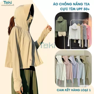 Áo chống nắng nữ croptop chống tia UV UPF 50+ chống tia UV chất lụa nhẹ mát lạnh rộng freesize thất hút mồ hôi