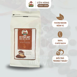 500gr Cà phê rang xay Huy Việt cao cấp nguyên hạt thơm ngon bổ dưỡng, nguyên chất không pha tạp