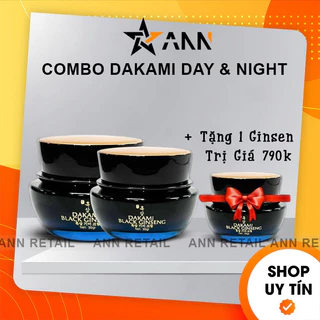 [Chính Hãng][Tặng Kem Face] Combo 2 Hộp Kem Face Sâm Đen Dakami Ginseng Day & Night