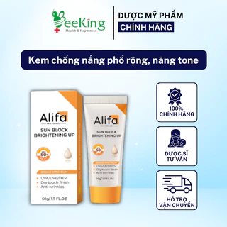 ALIFA SUNBLOCK BRIGHTENING UP- Kem chống nắng phổ rộng, nâng tone da - Tube 50g