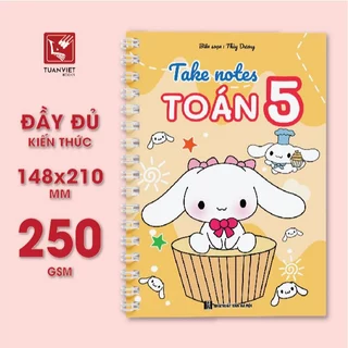 Sổ Giấy Lò Xo Take Note Toán 5 TUANVIET BOOKS cỡ A5 (Phiên Bản Mới Nhất)