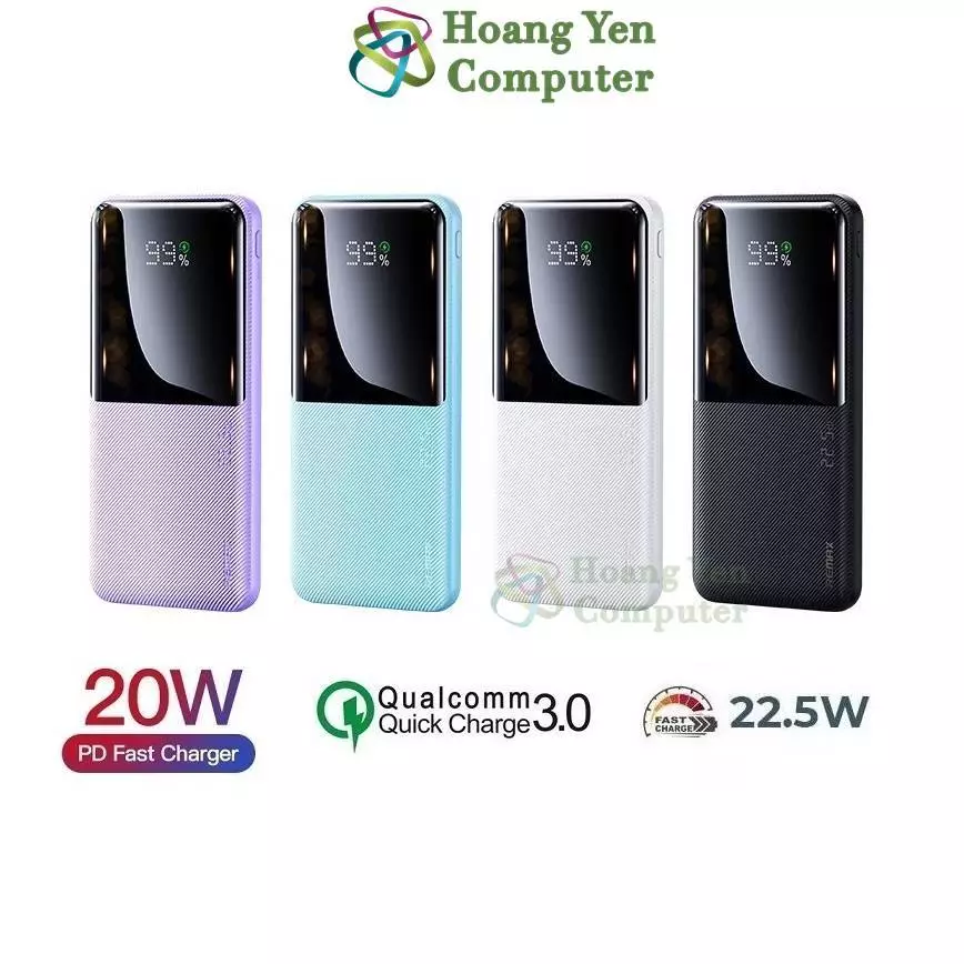 Sạc Dự Phòng Remax RPP-622 10000Mah Siêu Đẹp (Sạc Nhanh QC3.0 18W, 22.5W, PD20W, VOOC 2.0) - BH 1 Năm - Hoàng Yến