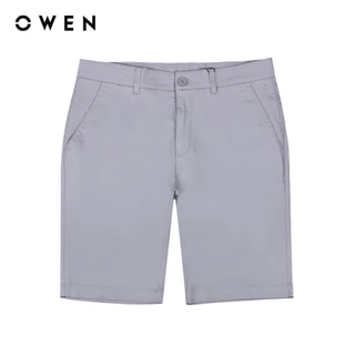 OWEN - Quần short Slim Fit màu Ghi chất liệu CVC Spandex - SK231930