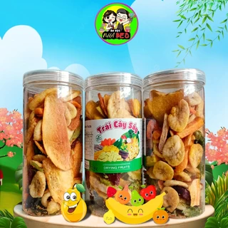 Trái Cây Sấy Giòn Thập Cẩm Không Đường (hũ 300gr).Hoa Quả Sấy - Ăn Vặt Nhà BEO