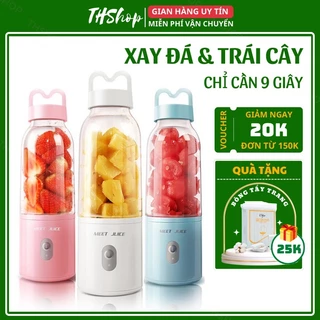 Máy xay sinh tố cầm tay mini đa năng MEETJUICE 500ml [THShop] Máy say cầm tay sử dụng xây sinh tố cực nhanh 9s cao cấp