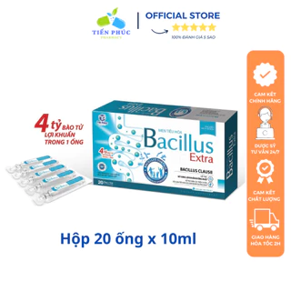 Men Tiêu hóa Bacillus Extra - Giúp tiêu hóa tốt ,bổ sung lợi khuẩn đường ruột Hộp 20 ống