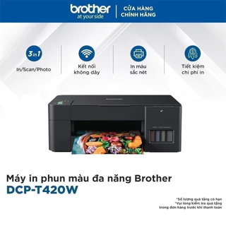 Máy in phun màu đa năng Brother DCP-T420W ( In, Scan, Copy, Wifi) - Hàng Brother Việt Nam