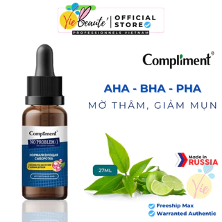 Serum giảm mụn Compliment No problem AHA-BHA-PHA, mờ thâm, se lỗ chân lông cho da dầu mụn