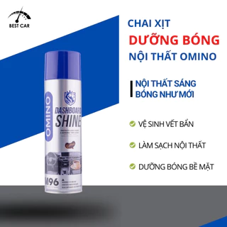 Chai xịt dưỡng ghế da ô tô OMINO 500ml xịt dưỡng ghế da ô tô OMINO hương Cafe làm bóng đẹp nội thất