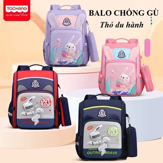 Balo Chống Gù 3D Nổi Thỏ Du Hành, Cặp Chống Gù Chống Nước Học Sinh Tiểu Học Lớp 1 Đến Lớp 4 Mẫu Bé Trai Bé Gái